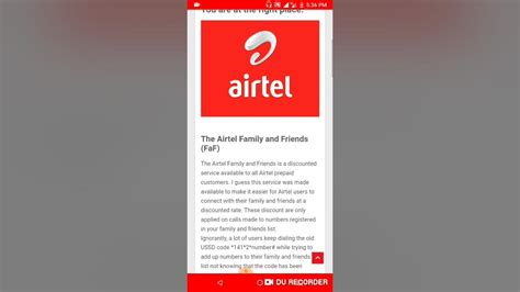 Airtel Family and Friends: How to Add, Remove and View Numbers .